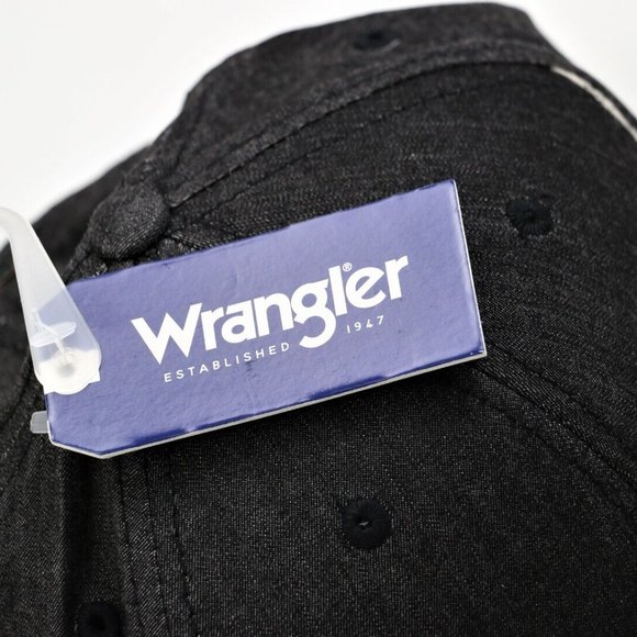 New Men's Wrangler 6-Panel Chambray Baseball Cap Hat - Picture 5 of 6